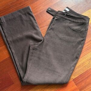 Geoffrey Beene Sport Mocha Faux Suede Stretch Pants